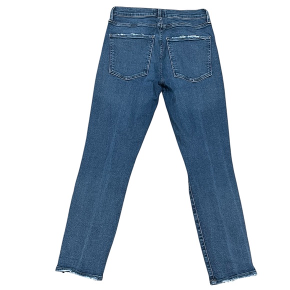 AGOLDE Women's Sophie High Rise Skinny Crop Medium Wash Blue Distressed Size 29 - Picture 6 of 6
